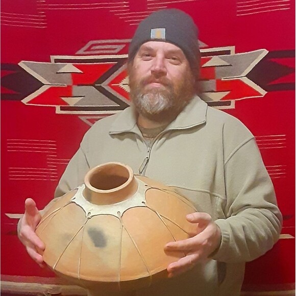 Large Tarahumara SW American Indian Mexican Ceramic Water Pot 16" Wide - Picture 2 of 16